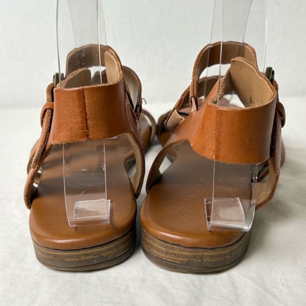 FRANCO SARTO Genji Leather Sandals Cognac Boho Minimalist Neutral 9 - Picture 15 of 16